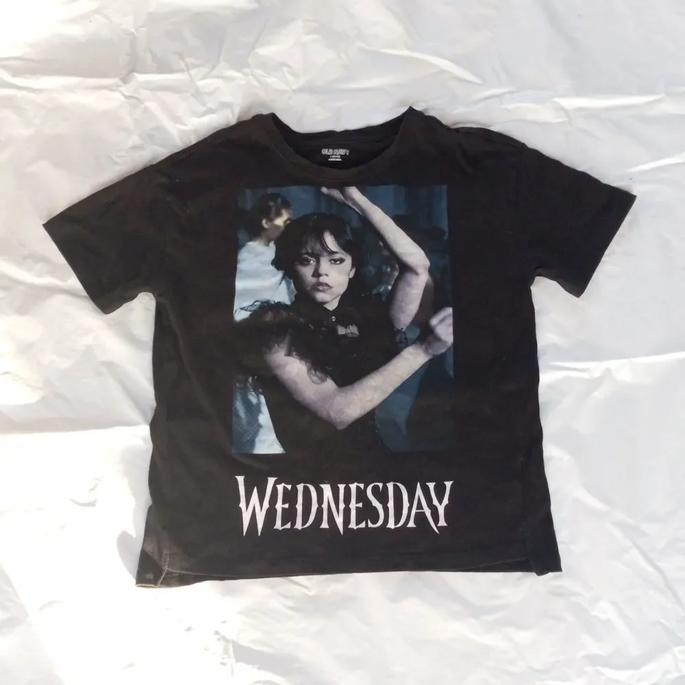 Old Navy Jenna Ortega as Wednesday Dance Scene T-Shirt Size L(10-12)